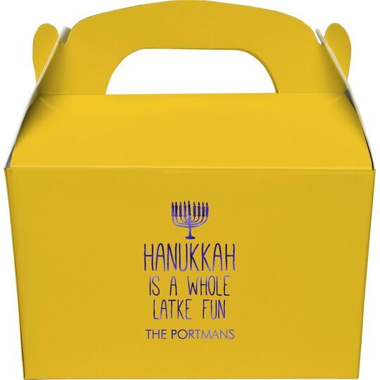 Latke Fun Hanukkah Gable Favor Boxes